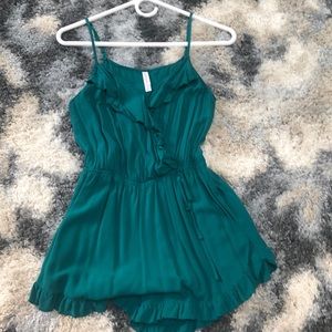 Emerald green romper